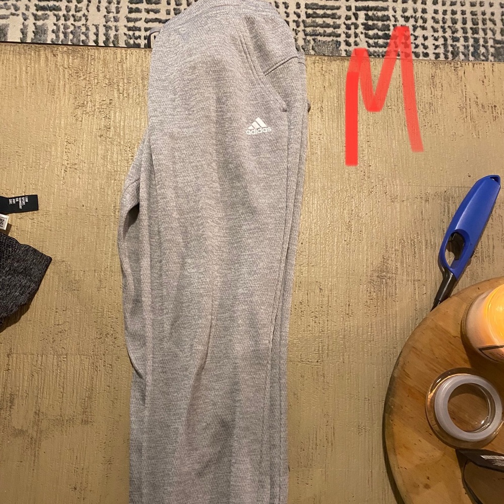 grey adidas sweat pants